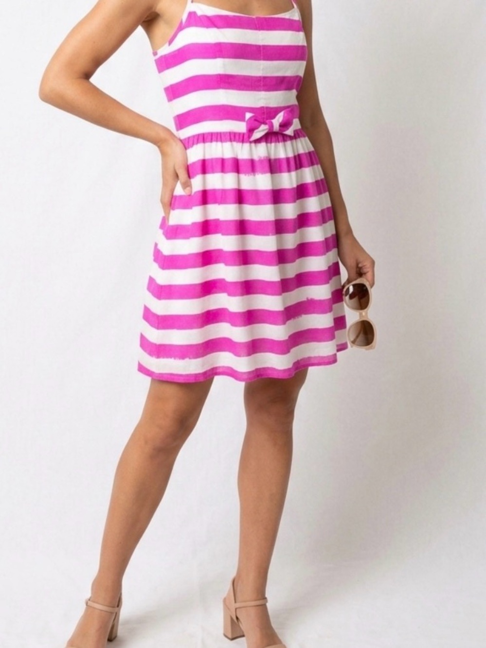 LILLY PULITZER SZ 10
ANTONIA PINK AWNING STRIPE
SWISS DOT WOMEN'S DRESS